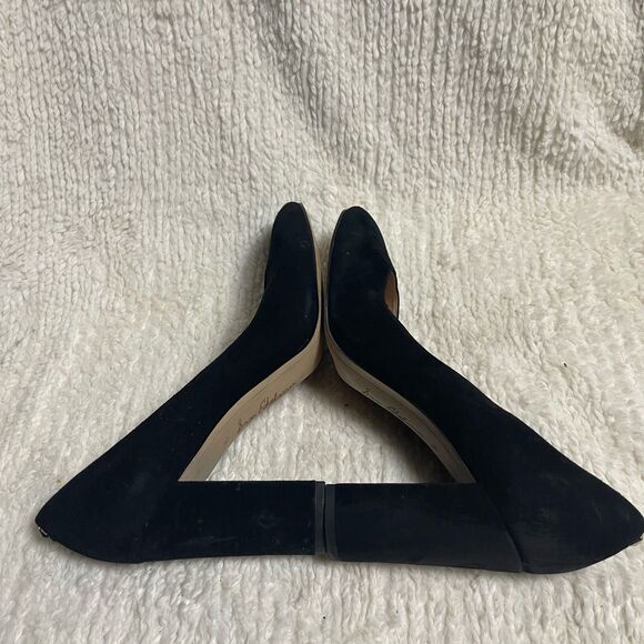 Sam Edelman Black Suede slip on  Heels block heels SZ7.5 - Picture 6 of 10